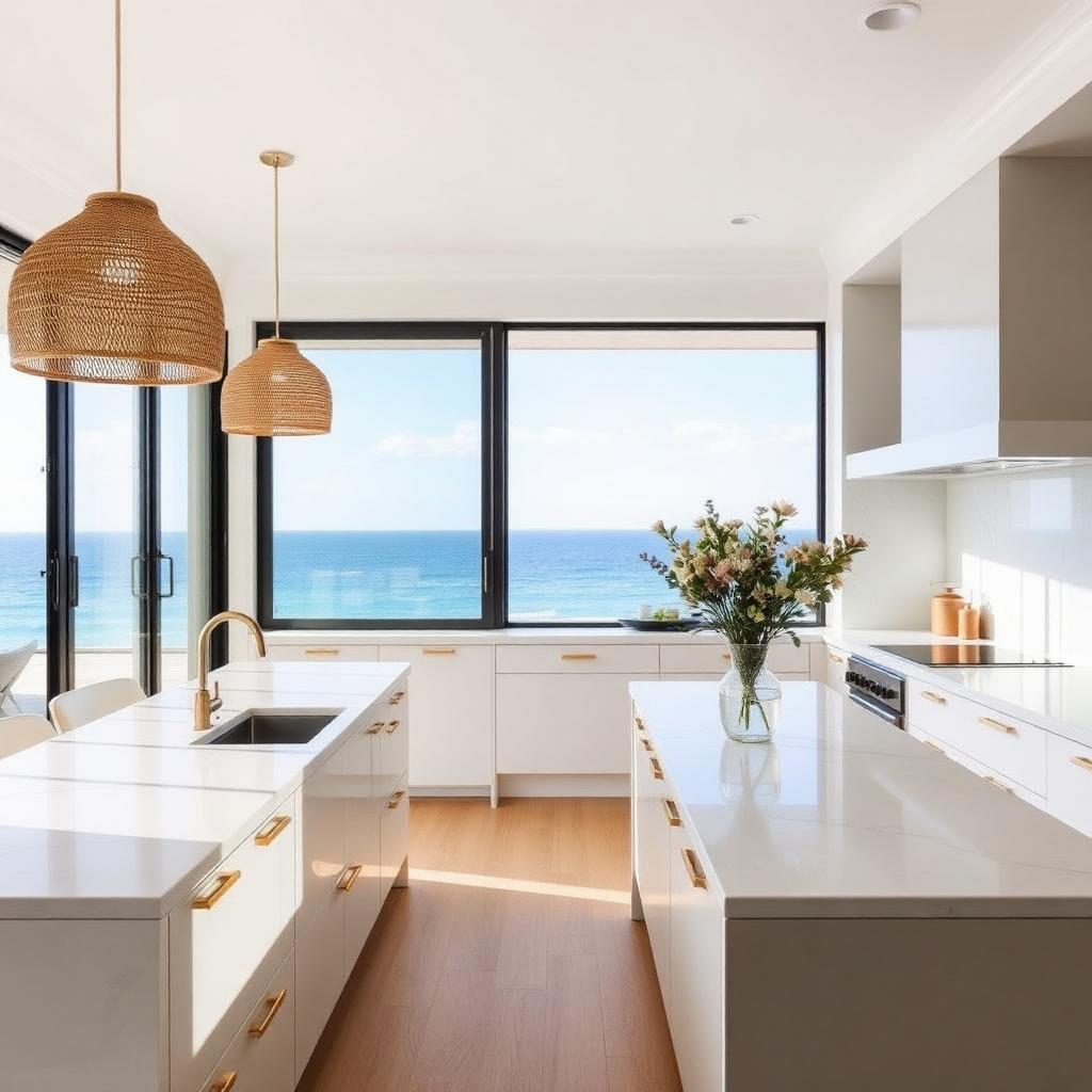 Sun-drenched kitchen, Whale Beach